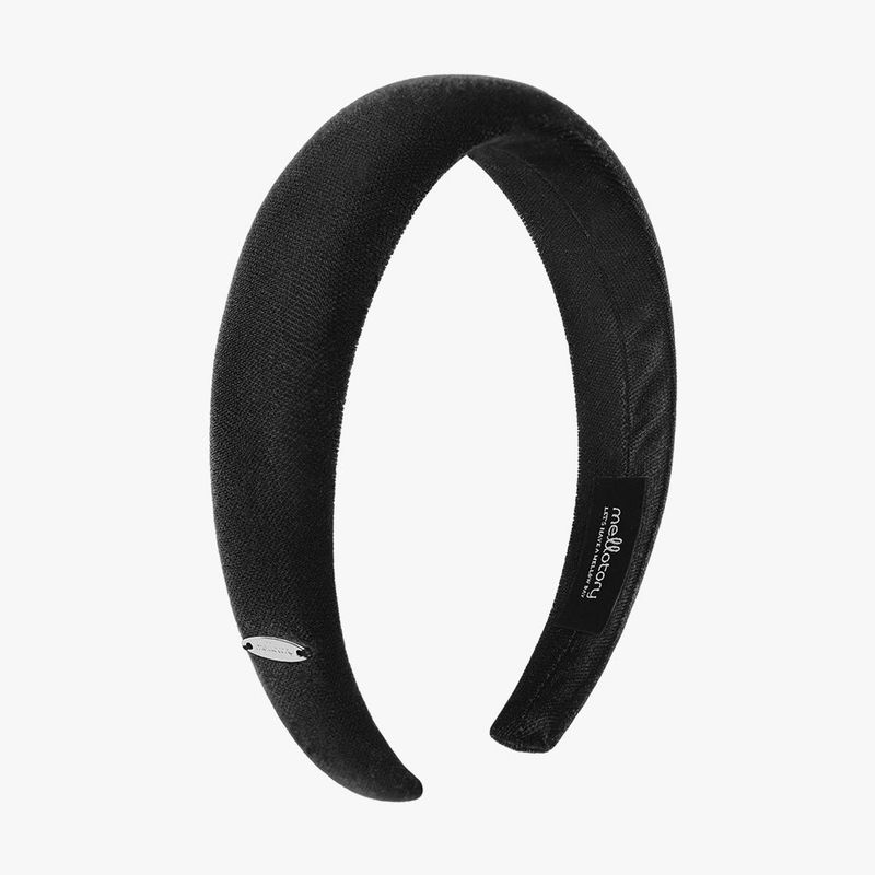 WIDE VELVET HAIR BAND (BLACK)