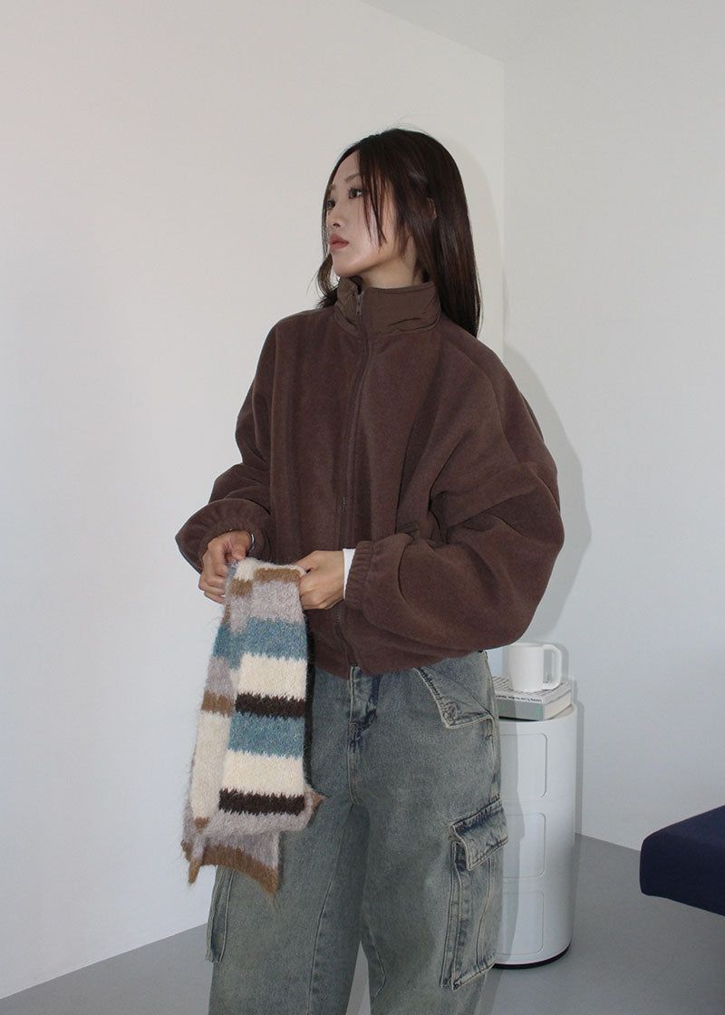 WOOL BLEND COLOR MUFFLER