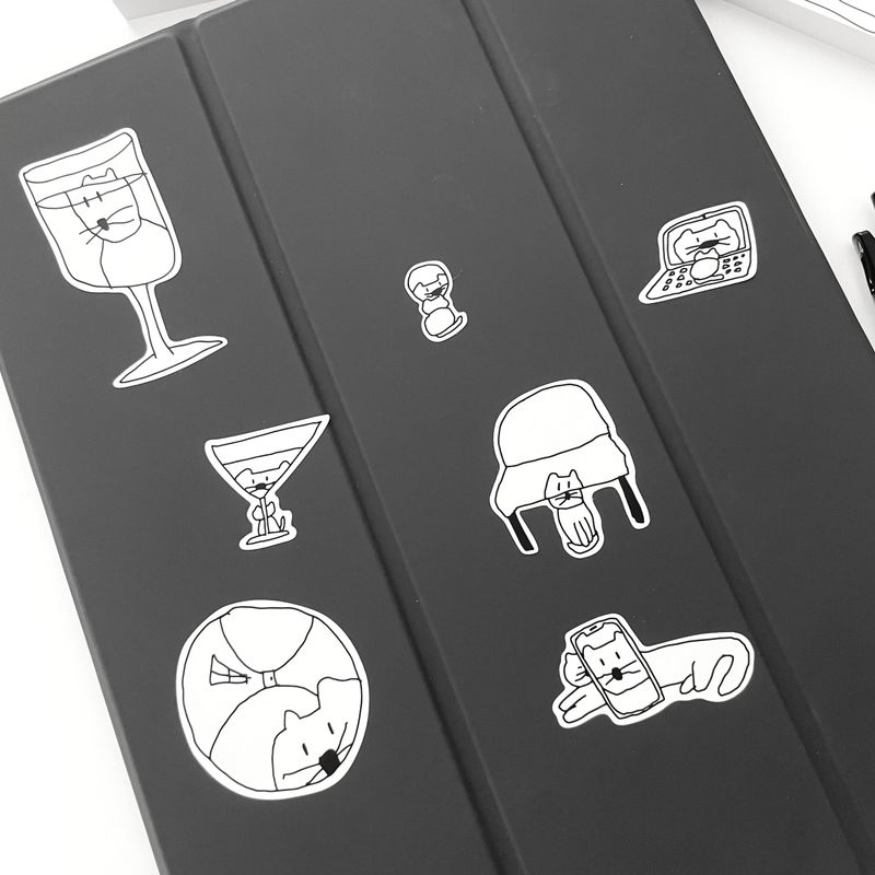 Diverse cat seal stickers (2 set)