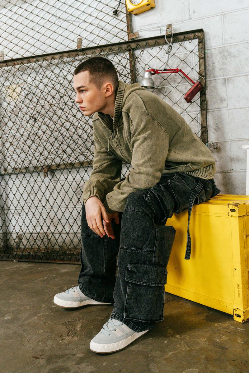 MAX POCKET WASHING WIDE DENIM