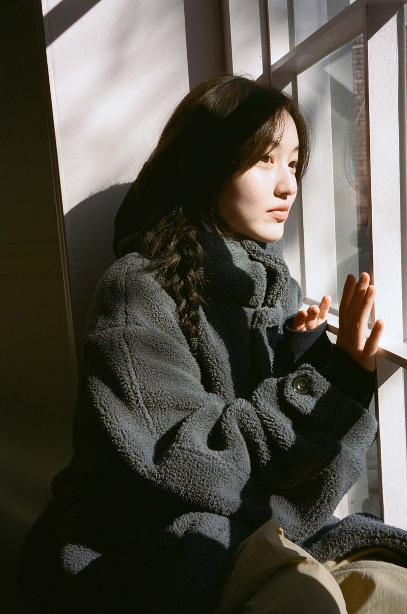 Teddy Fleece Coat (Charcoal)