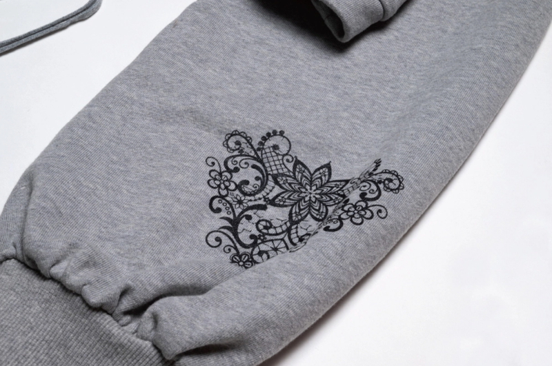 One-Shoulder Crop Sweatshirt-Grey