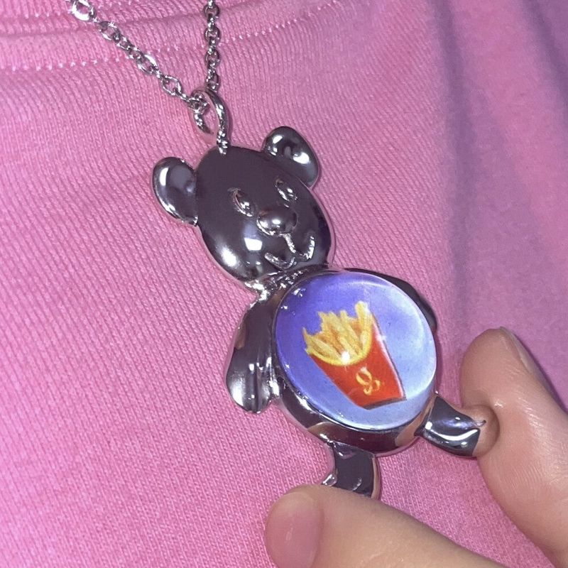 TEDDY ATE FRIES YESTERDAY NECKLACE