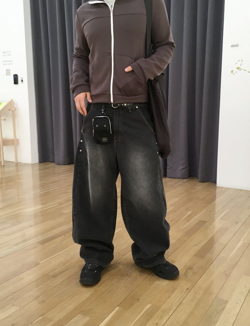 No.1655 curved rivet denim PT