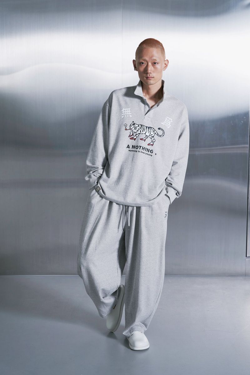 MU-WI PIN-KNIT COLLAR-TEE (Gray)