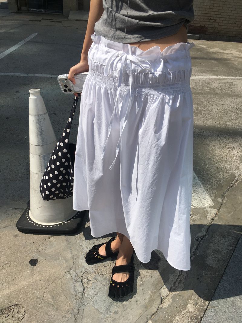 Rose Shirring Skirt