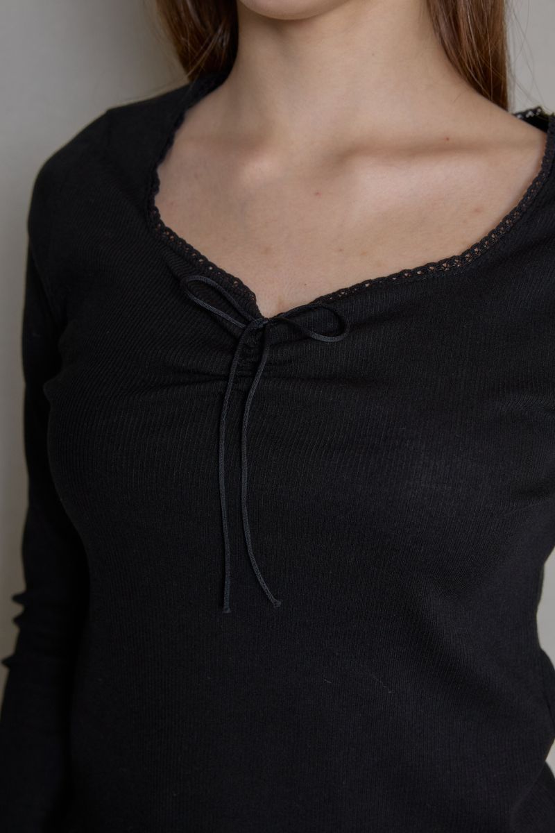 DOVE SHIRRING T-SHIRT