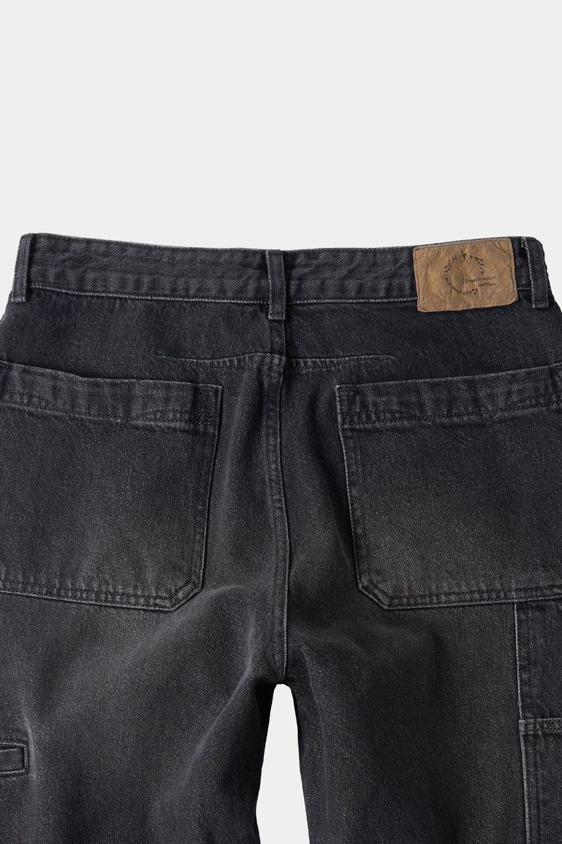 Incision Double Knee Carpenter Pants (Washed Black)