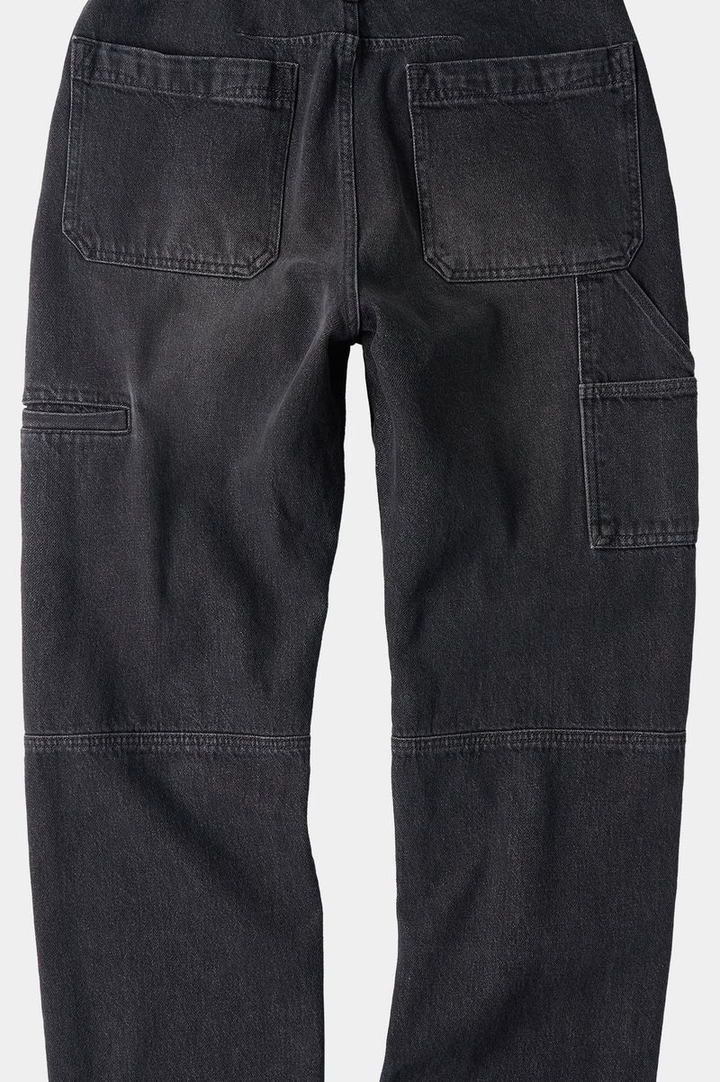 Incision Double Knee Carpenter Pants (Washed Black)