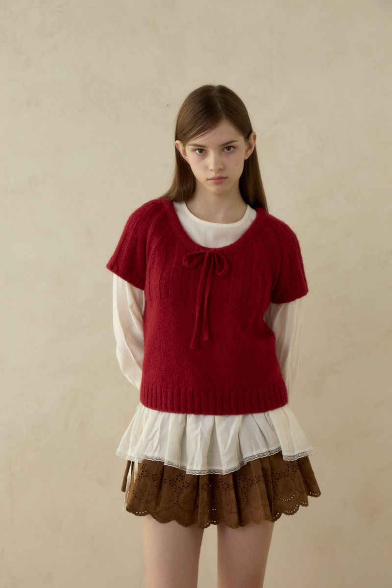 BOHO PUNCHING SHIRRING SKIRT