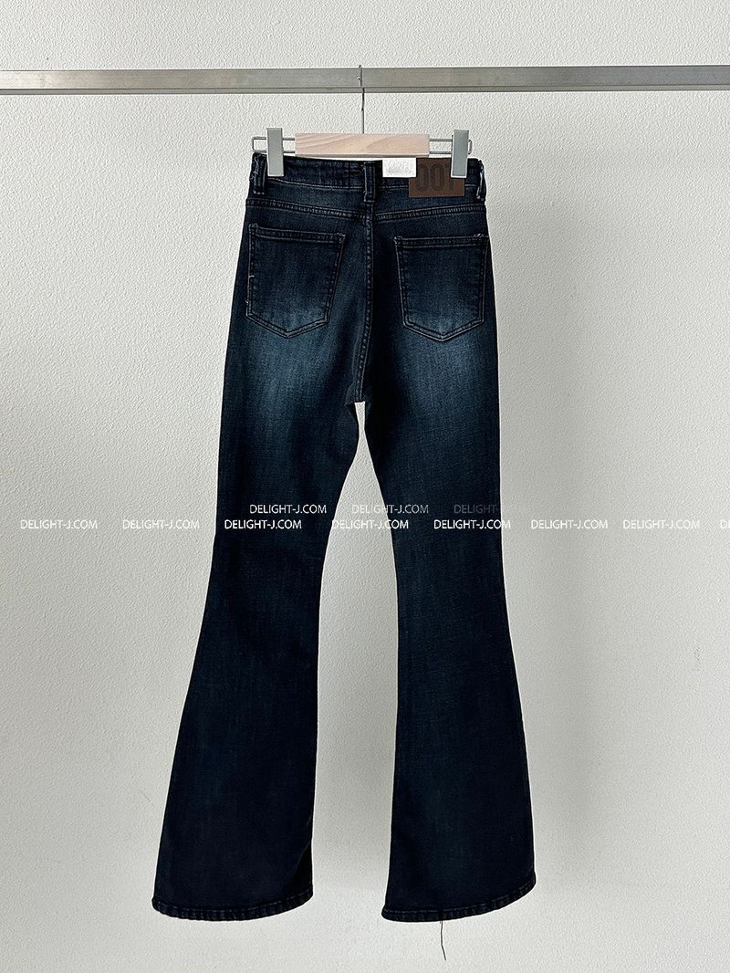 blue dark blue bootcut jeans