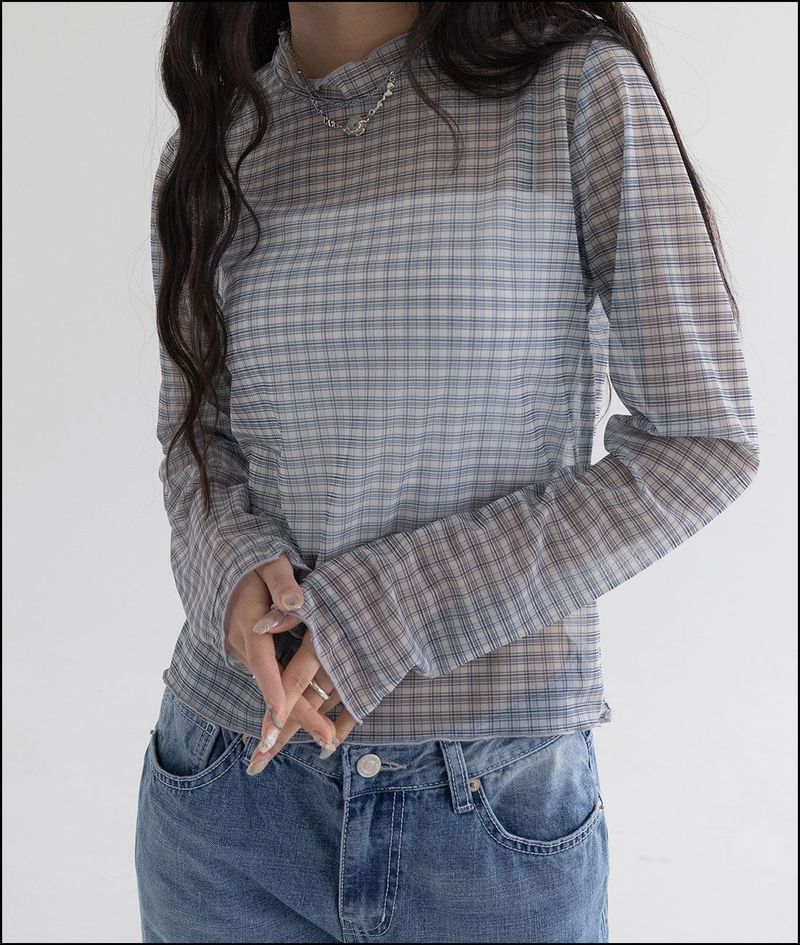 Cheshio check long sleeve-t