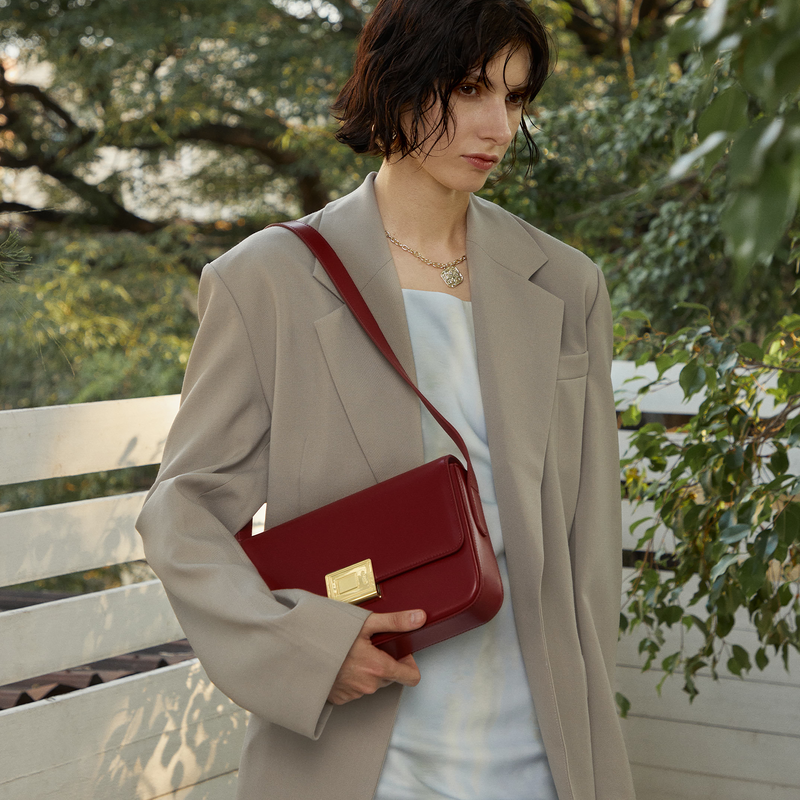 Book Lock Baguette Bag-Big