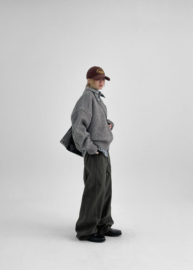 [MADE] Peto cut cotton banding pants
