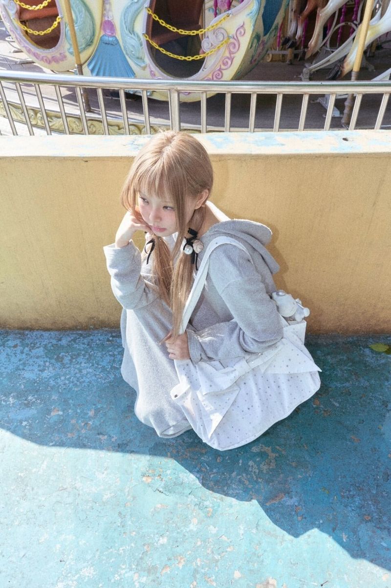 PINCUNOMARU（ピンクノマル）の「Ribbon bag (Twinkle white)（Bags）」