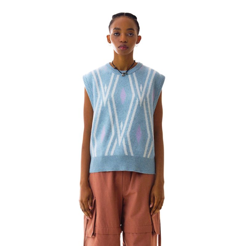 Kisser（キッサー）の「Diamond Vest Sky Blue（Tops）」