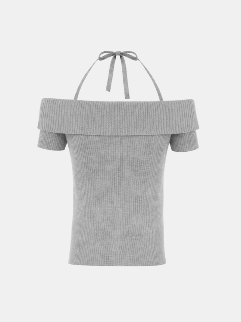 Roven Off-Shoulder Rib Knit Top