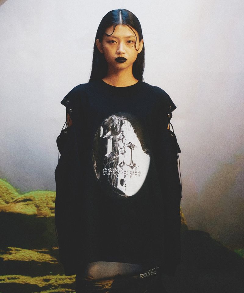 Roseapple（ローズアップル）の「221-EYELET GRAPHIC LONG-SLEEVE T-SHIRTS（Tops）」