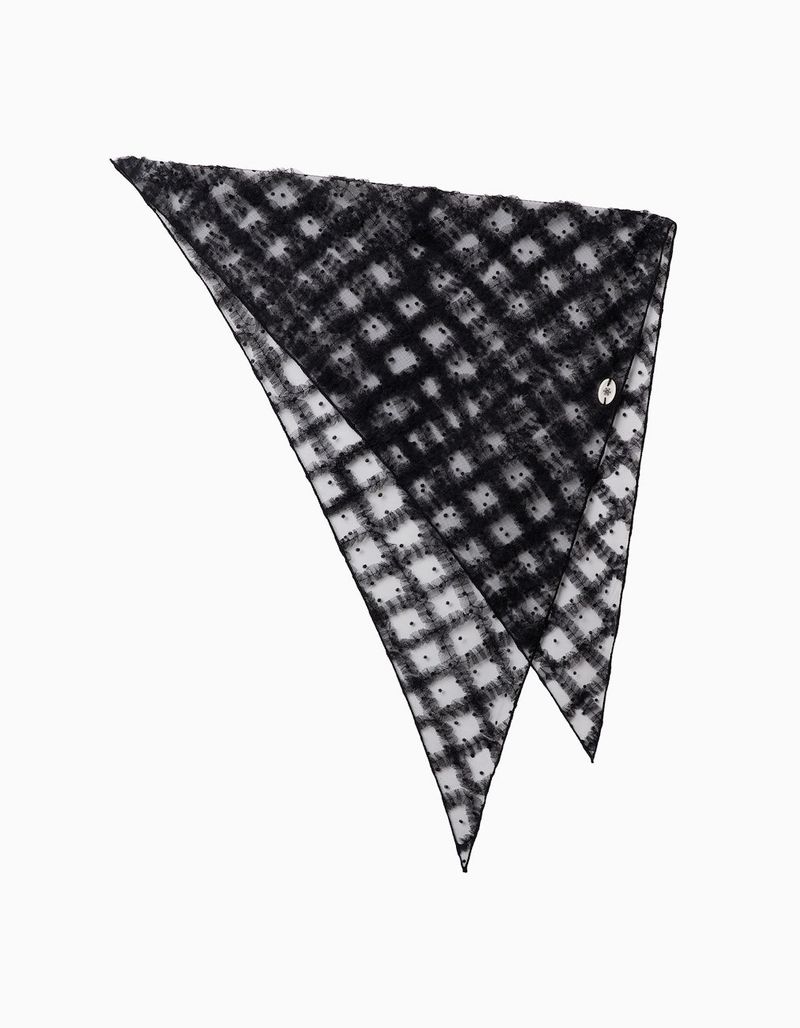 DOT LACE SCARF (BLACK)