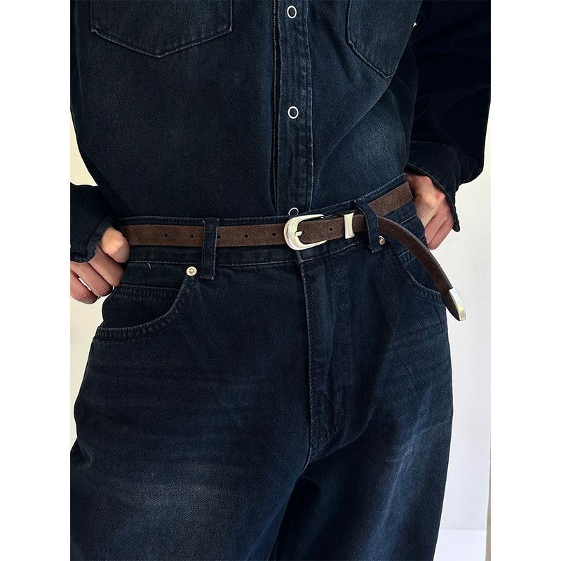 LAURANT（ロラン）の「[F/W] Suede slim round leather belt (3color)（Fashion Accessories）」
