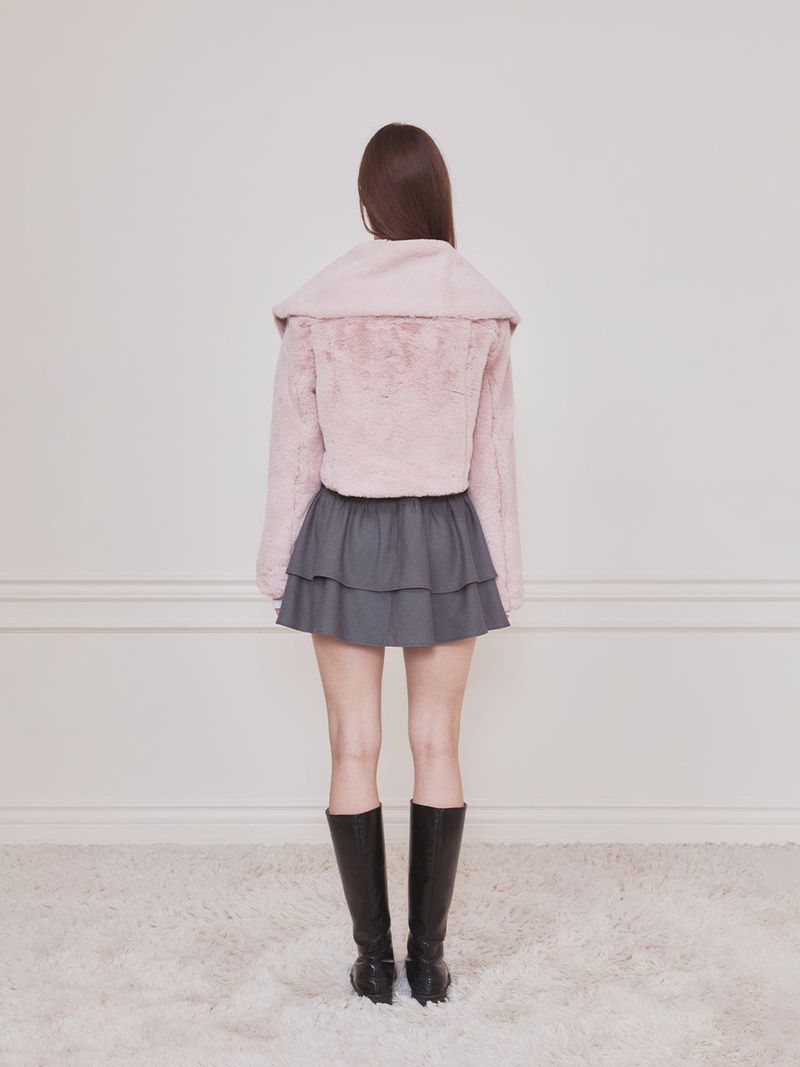 Bebe sailor fur jacket (Pink)