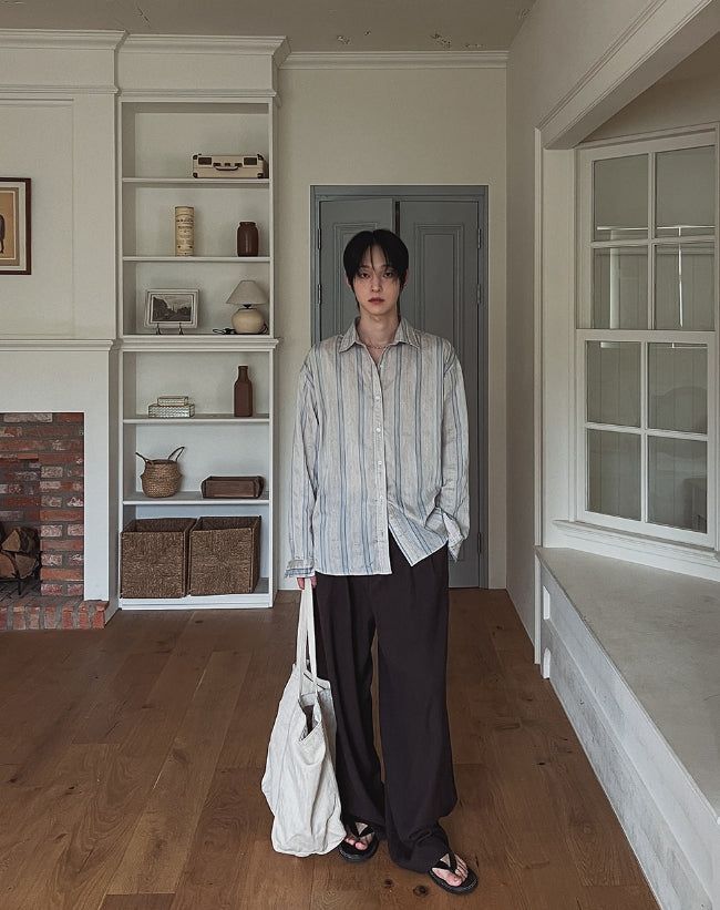Royden Drape Two-Tuck Wide Slacks