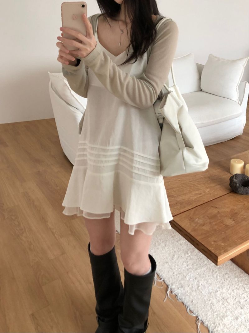 Soy V-neck see-through cardigan (4 colors)
