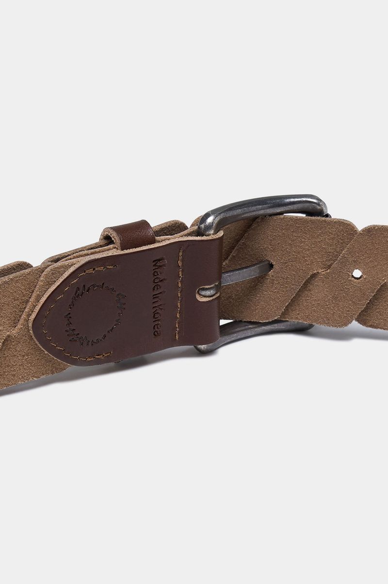 Cut-Off Full Grain Leather Belt (Brown)