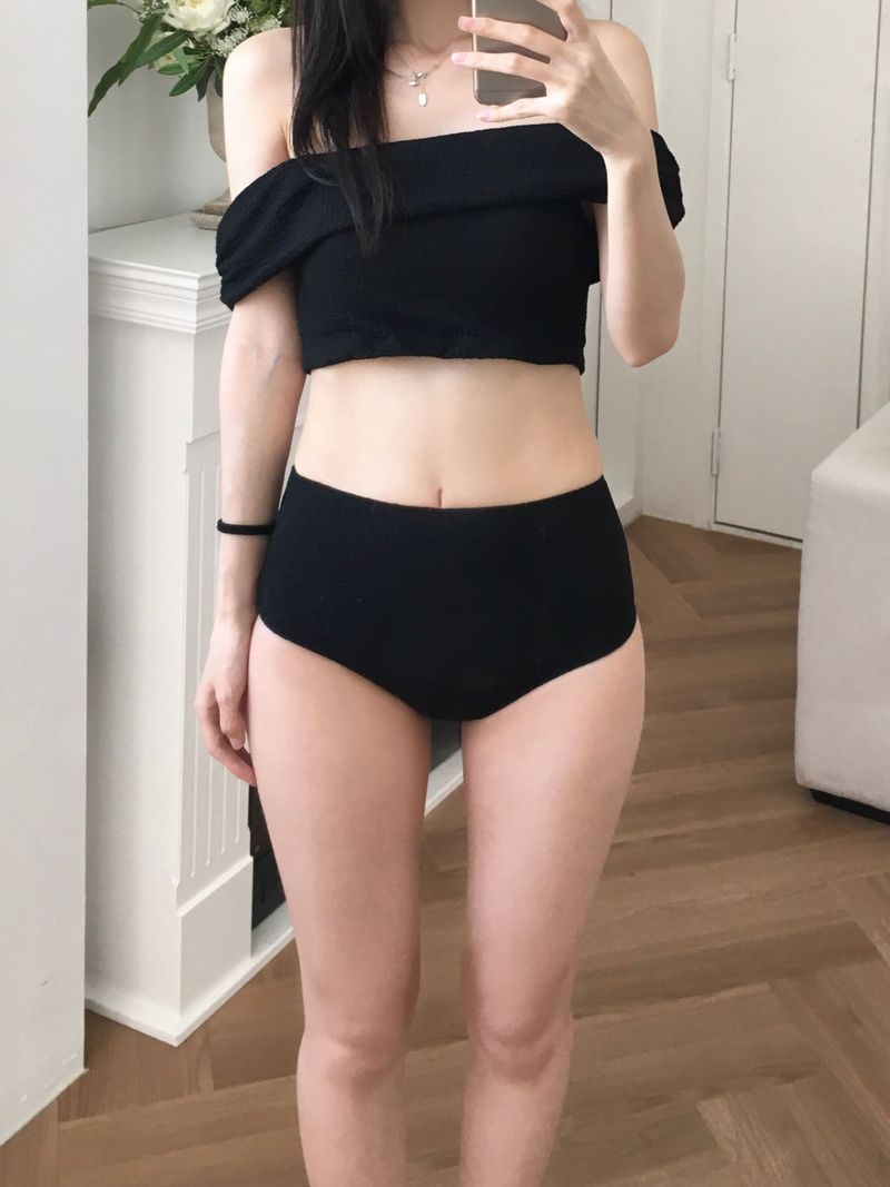 Cuff off-shoulder bikini (one color)