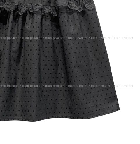 Pereu Dot Frill Midi Skirt