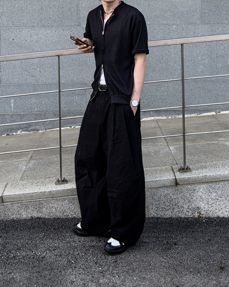 Aven Linen Two-Tuck Wide Pants