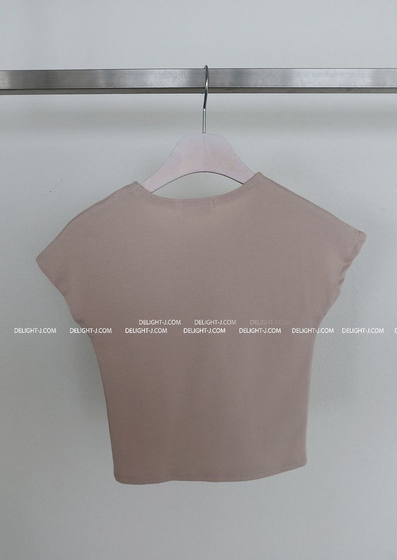 Soft cropped short-sleeved T-shirt