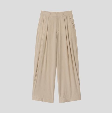 Royden Drape Two-Tuck Wide Slacks