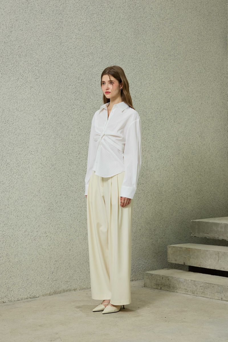 TOMO WIDE SLACKS / IVORY