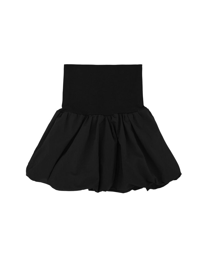 Folding puff skirt / black