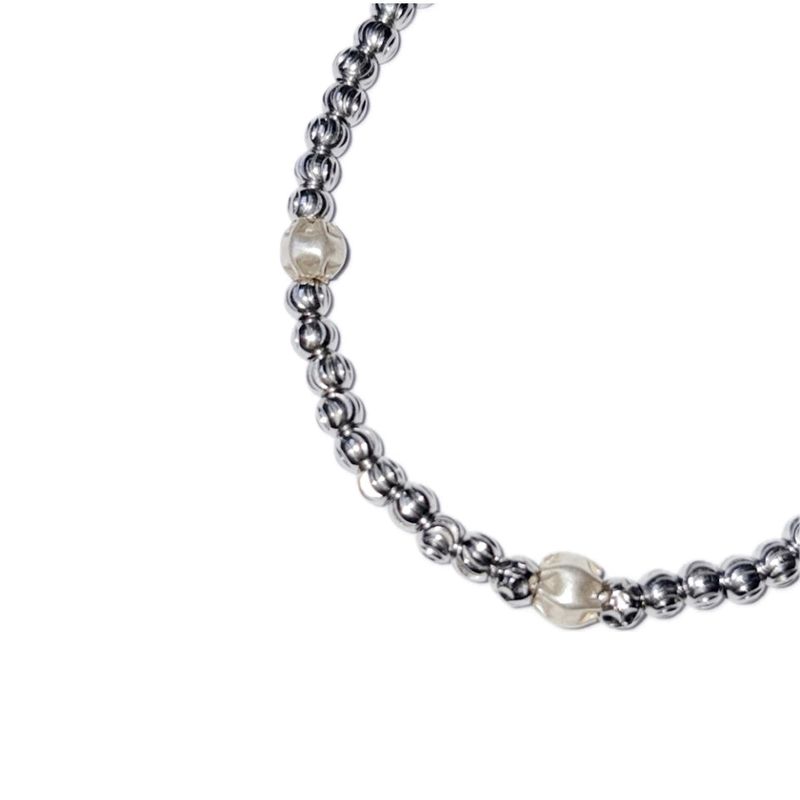 karan silver & surgical barcelet 01