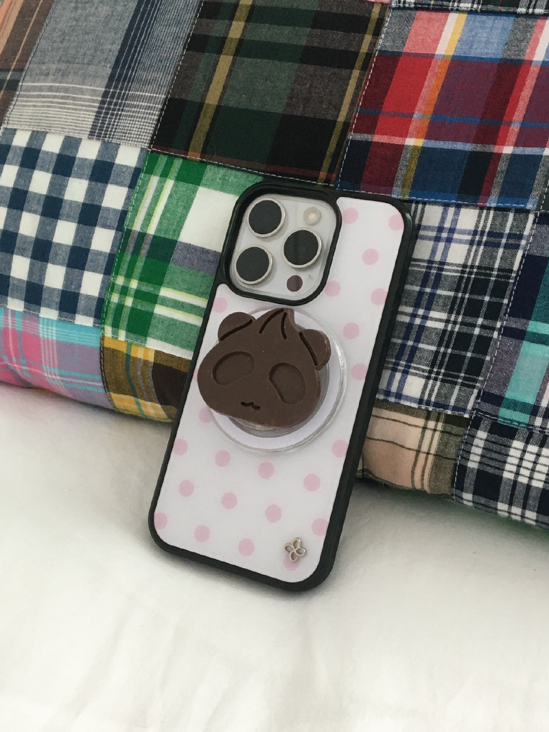 [Glass] Strawberry Dot Case (Mag safe)