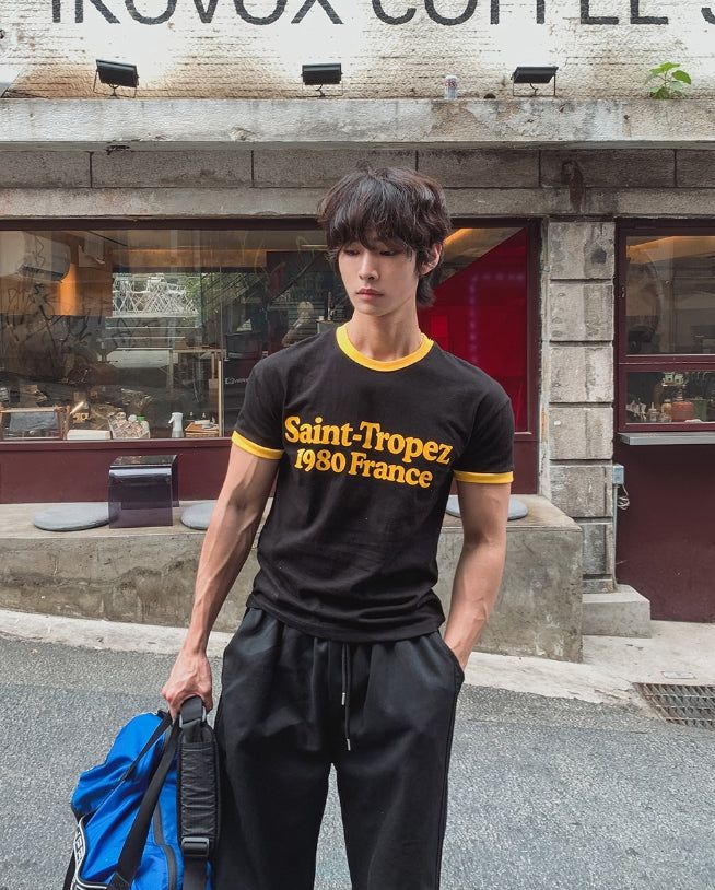 Subard Ringer Printed Short Sleeve T-shirt