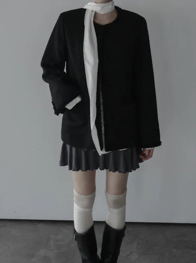 Miu Over Fit Tweed Jacket