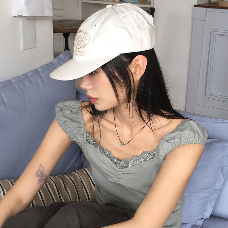 Mewden Lettering Camp Cap Ball Cap Hat