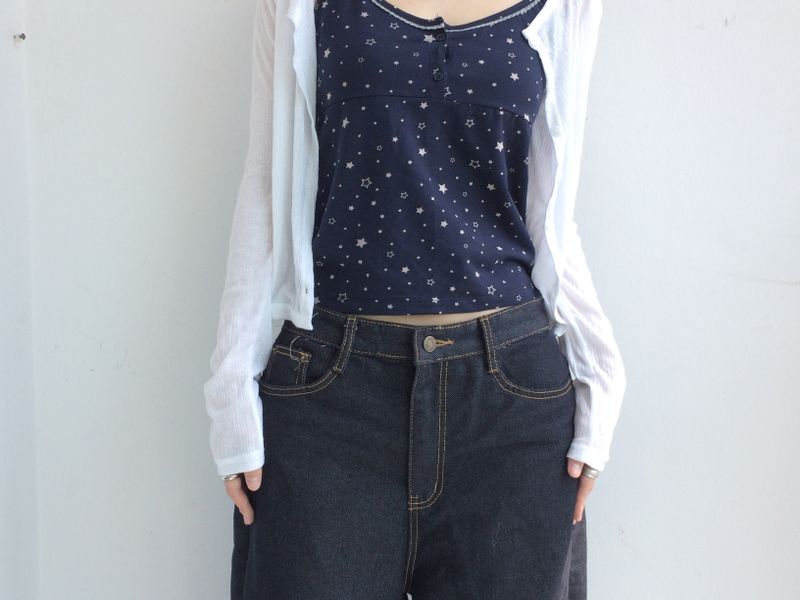 Dawn Star button sleeveless