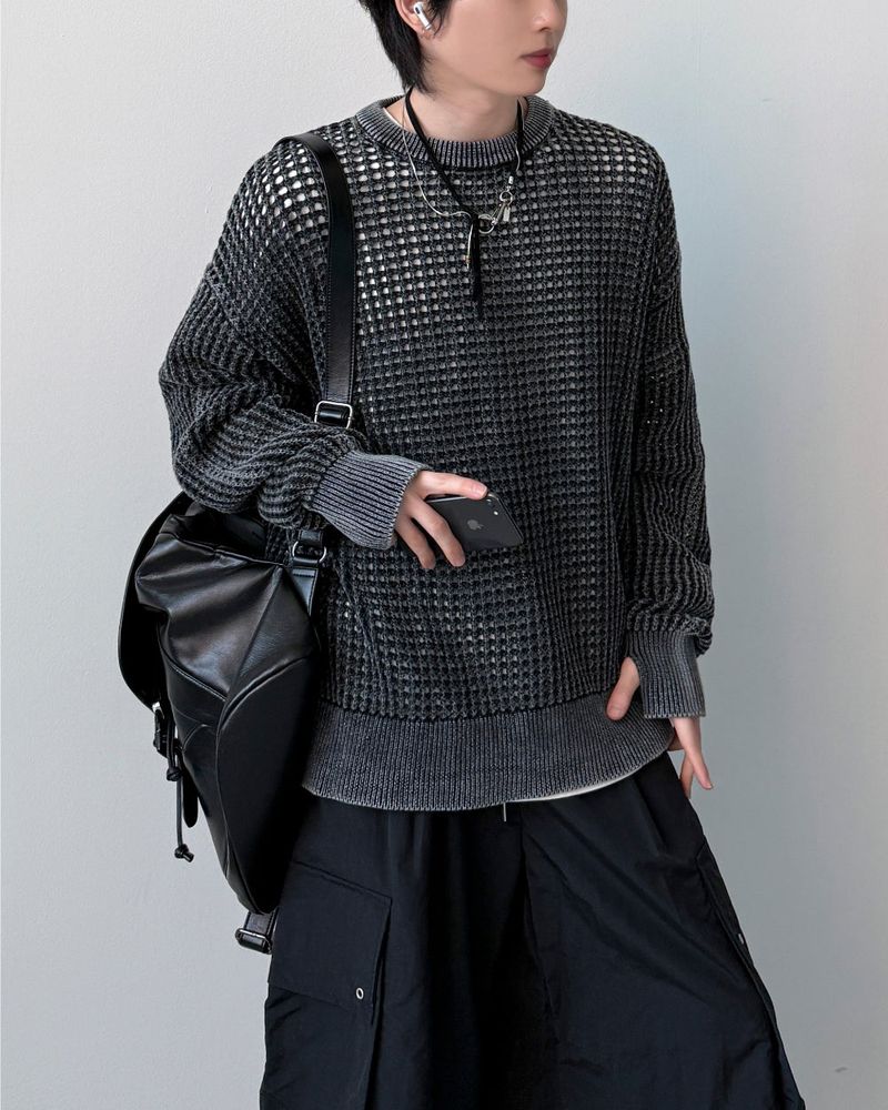 Royal Pigment Mesh Knit