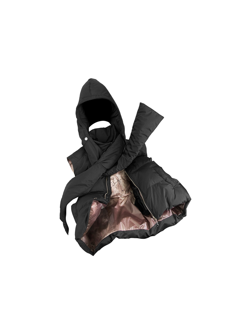 RELABEL（リレーベル）の「RELABEL Interactive (Cocoon-Pupa-Butterfly) Temperature-Regulating Double-Sided Waterproof Detachable Scarf Hat Multi-Wear Turtle-Back Cotton Jacket Vest（Jackets/Outerwear）」