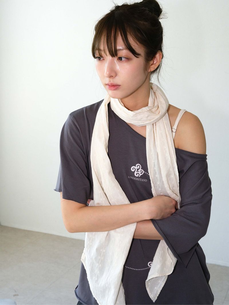 Chakra Drape T-shirt (Charcoal)