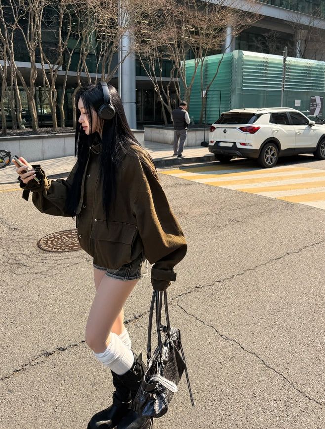 String Bomber Jacket