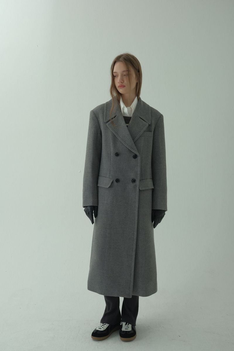OVERSIZED WOOL COAT_MELANGE GRAY