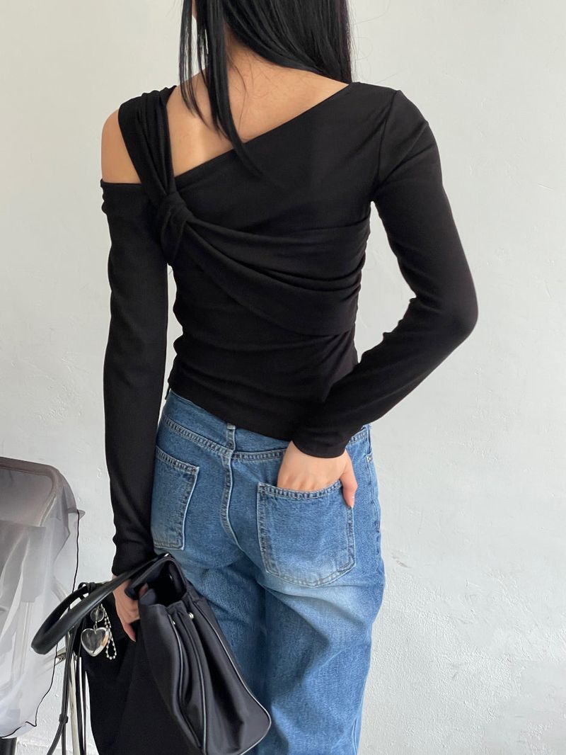 Athens Ribbed Slit T-shirt
