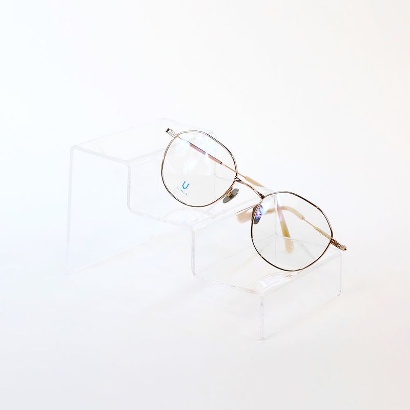 Knouun Round titanium glasses CODE. 101. D Rose Gold