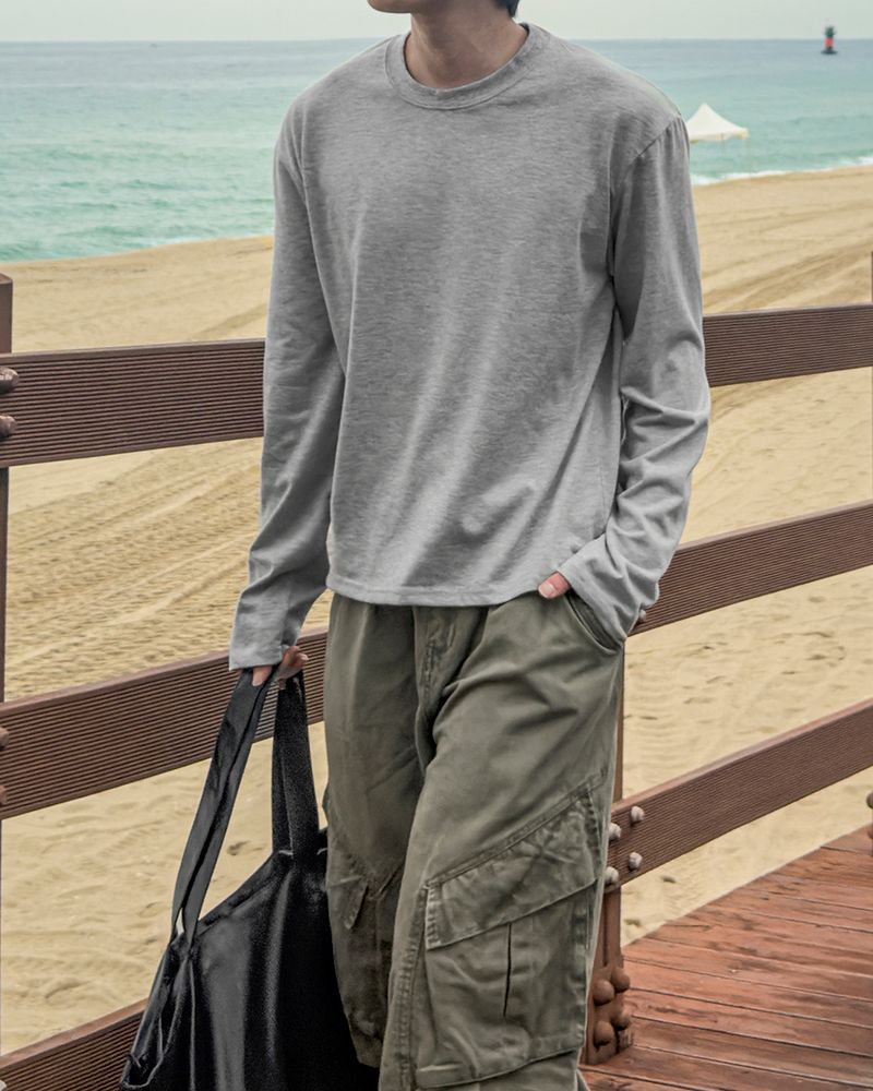 Pre Supima Cropped Long Sleeve