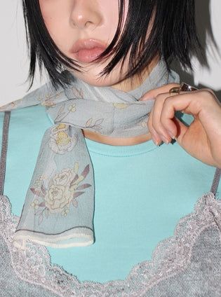 PATTERN SHEER SCARF